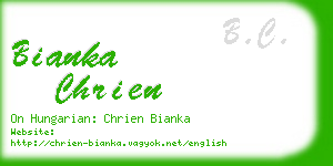 bianka chrien business card